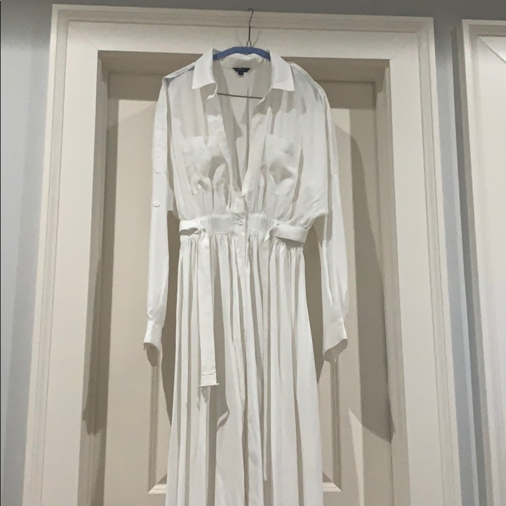 Long sleeve button up maxi dress